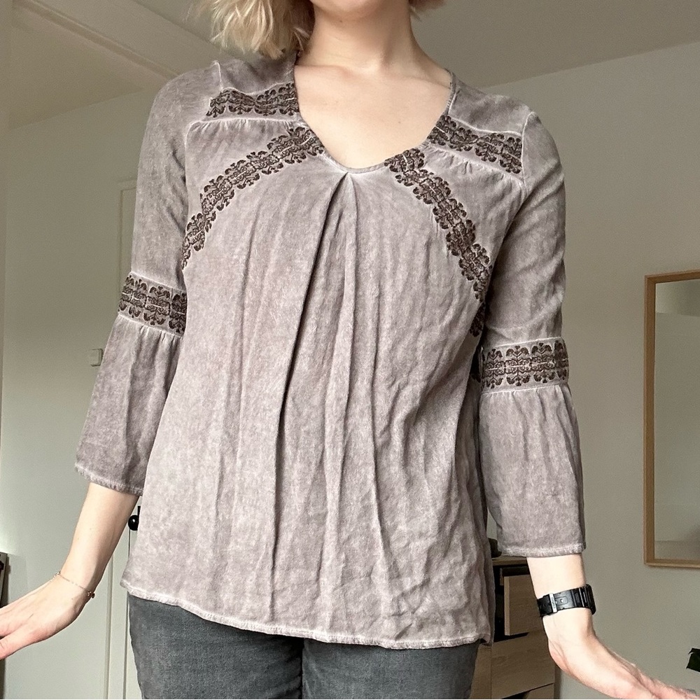 Boho Embroidered Top